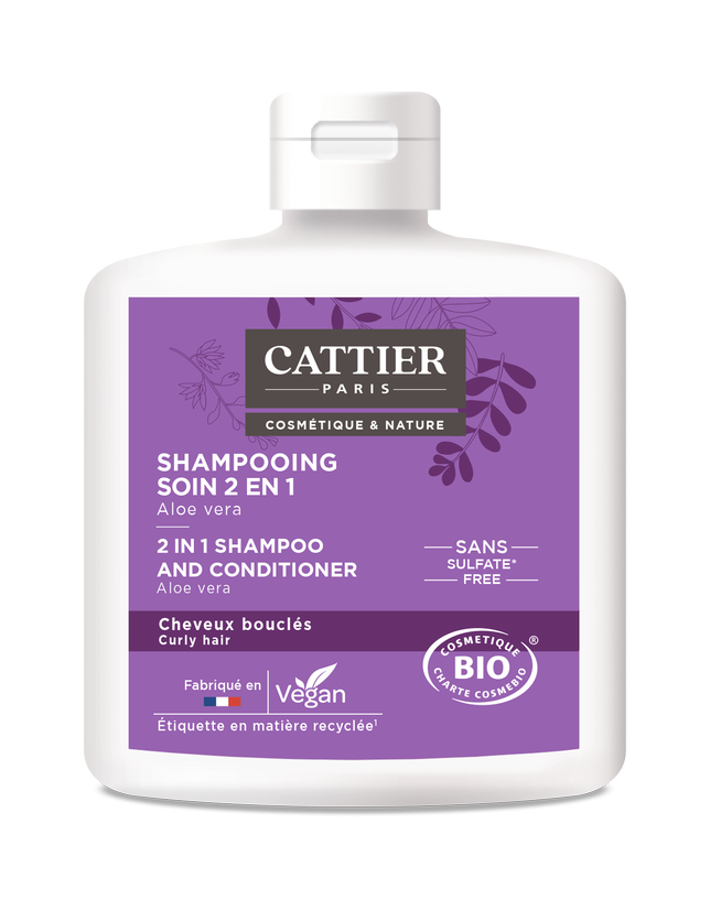 Cattier Shampooing soin 2en1 cheveux bouclés bio 250ml